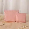 Bolsa Portátil para Batom Fechamento Automático Bolsa de Maquiagem Couro PU Impermeável Minimalista Fechamento de Botão de Pressão Armazenamento Bolsa de Maquiagem