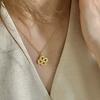 Nuevo Diseño de Estilo Étnico Chino con Collar Símbolo de Riqueza, Colgante para Mujer con Patrón de Monedas de Cobre, Oro Arena Suministro al por Mayor