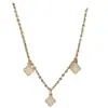 Collar de Trébol de la Suerte, Joyería de Lujo de Alta Gama de Nicho, Accesorio de Flor de Cuatro Hojas, Diseño Elegante, Collar de Moda Versátil