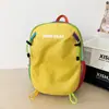 Mochila escolar de gran capacidad con bloques de color de moda estilo coreano, unisex, mochila de viaje infantil de colores caramelo de moda
