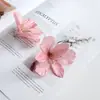 Cabeça de lírio de simulação Flor de grampo de cabelo DIY Acessórios para cocar Flor de simulação para roupas Chapéu Decoração de flor de grampo de cabelo de simulação para casa