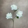 Flores Artificiales de Rosa con Borde Rizado para Decoraciones de Boda, Arreglos Florales para Exteriores, Accesorios de Decoración para el Hogar, En Stock Transfronterizo