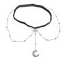 Cadena con colgante de luna de diamantes de imitación sexy europea y americana, cadena para pierna, cadena larga con personalidad creativa transfronteriza para mujer, joyería
