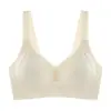 Sujetador sin costuras para mujer para pechos pequeños, con push-up y soporte lateral para prevenir la flacidez, encaje, copa fija, sujetador ajustable