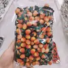Estilo Ano Novo Alta Elasticidade Vermelho Cereja Elástico de Cabelo Estilo Coreano Anel de Cabelo com Laço Pequeno Elástico de Maçã Acessório de Cabelo