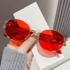 Óculos de Sol Retro Estilo Rock Punk Armação Redonda Óculos de Sol de Rua Europeus e Americanos Y2K Transfronteiriços Óculos de Sol de Praia Modernos e Descolados para Homens