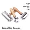 Artesanato em couro DIY arte em couro costurada à mão dispositivo de pressionar bordas para escultura em couro com buril de diamante rolo de pressão de borda rolo de borracha couro de vaca rolo de ferro roda de borracha