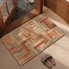 Tapete Antiderrapante para Vaso Sanitário Toque de Luxo Imitação de Linho Tramado Absorção de Água Secagem Rápida Tapete para Limpar os Pés Banheiro Tapete Resistente à Sujeira Piso Luxo Leve