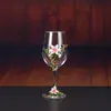 Copo de Vinho Tinto Esmaltado Lírio Europeu Taça de Cristal Conjunto de Taças de Vinho Decantador Atacado