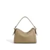 Bolsa Boston versátil e simples de ombro único e transversal com textura de couro genuíno de alta qualidade, bolsa de axila, bolsa tipo travesseiro de couro bovino de camada superior para mulheres