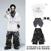Performance de Baile Urbano Infantil Ropa de Moda Estilo Hip Hop para Niños Marca de Moda Camiseta de Manga Corta Disfraz de Performance Hip Hop Infantil Conjunto a la Moda