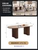 Mesa de Comedor Vintage Francesa de Madera Maciza de Pies Diseñador Popular en Internet Mesa de Comedor Ovalada de Piedra Roca para Apartamento Pequeño Estilo Antiguo Medio