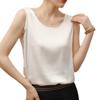 Camisola Popular Transfronteriza para Mujer, Cuello Redondo, Color Sólido, Manga Corta, Corte Holgado, Camiseta Básica Adelgazante, Top sin Mangas para Verano