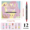 Set de Marcadores Acrílicos de Doble Punta Nuevos Transfronterizos, Plumas de Dibujo Específicas para Arte, Marcadores de Pintura DIY para Niños