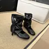 Botas de tacón alto plisadas y apiladas con diseño hueco, estilo europeo y americano, dulces y geniales, para mujer, botines Mary Jane, botas geniales para verano, nuevo modelo de moda 2026