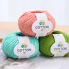 Hilo de Algodón Puro Hilo de Lana Amigable para Bebés para Gorros, Bufandas y Muñecas Hechas a Mano de Bricolaje