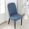 Capa de Cadeira Curva Jacquard Plush Moderna Simples Elástica Conjunto de Cadeira de Meio-Encaixe Universal à Prova de Poeira Capa de Banqueta com Mesa Integrada