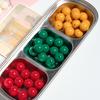 Cuentas redondas de colores de 16 mm, cadena pulida para teléfono móvil, pendientes de cuentas, pulsera DIY hecha a mano, accesorios de agujero recto, cuentas sueltas lindas