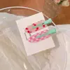 Pinza para el Cabello sin Costuras con Letra de Arándano para Mujer, Pinza de Pato Dulce para Flequillo de la Frente, Pinza para el Cabello de Niña, Accesorio para el Cabello