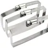 Grampos de Ponteira para Eletrodutos de Aço Inoxidável 304, Grampos Quadrados, Abraçadeiras Estilo Americano, Grampos de Engenharia para Ponteiras de Cabos Fotovoltaicos 100 200