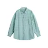 Yidao Vintage 2026 Primavera Nueva Camisa a Cuadros Estilo Americano con Bolsillos de Parche, Corte Holgado para Parejas, Camisa de Manga Larga para Vestir en Capas