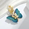 Broche de Borboleta Bordado Vintage Feminino de Alta Qualidade Leve Luxo Pérola Moda Broche Corsage Acessórios para Bolsa Decoração de Estojo