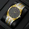 2025 Transfronterizo Nuevo Reloj para Hombre Barril Redondo Banda de Aleación de Titanio Acero Pantalla de Cuarzo Negocio Casual Venta al por Mayor