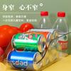 Caja de almacenamiento para refrigerador de doble capa para latas de bebidas estante de almacenamiento refrigerado suministros de cocina Estante organizador rodante para Coca-Cola Sprite