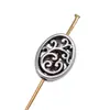 9x 12 mm 1.2 g accesorios de joyería de plata antigua material al por mayor cuentas de agujero grande y pequeño cuentas pequeñas de agujero Ovaladas talladas