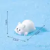 Miniatura, adorable figura de oso blanco como la nieve para crear un paisaje en miniatura; Decoración y accesorio DIY con temática de iceberg; pieza decorativa pequeña