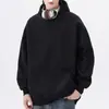 Sudadera con capucha de forro polar bordada de peso pesado para hombre y mujer, marca de moda de otoño, ajuste holgado, sudadera con capucha tipo pullover para pareja
