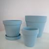 Maceta de cerámica azul roja para flores, interior y exterior, planta suculenta, planta verde, maceta redonda de cerámica, maceta de terracota transpirable