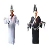 Ropa de Fantasma para Mascarada de Halloween Infierno Blanco y Negro Disfraz Impermanente Disfraz de Juez Festival de Fantasmas Disfraz Taoísta