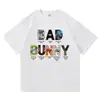 Camiseta Gráfica Bad Bunny Harajuku Masculina e Feminina Designer Harajuku Roupa Unissex Algodão Puro Gola Redonda Manga Regular Manga Curta