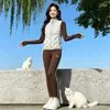 Nuevo Chaleco de Algodón Ligero con Cuello Alto para Ciclismo al Aire Libre para Mujer 2026 Otoño/Invierno Corto Holgado Talla Grande Cálido