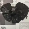 Horquilla de Pelo con Lazo Plisado de Estrella Brillante de Diamantes Completos de Satén Estilo Coreano Horquilla Accesorios para el Cabello de Gama Alta Tocado para Mujeres