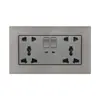 Estándar británico comercio exterior transfronterizo panel 86 aluminio gris trefilado Hong Kong y Macao fabricantes generales enchufe mayorista enchufe multifunción