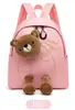 Transfronterizo 2025 nueva mochila escolar para niños de preescolar niños y niñas mochila escolar dibujos animados lindo osito mochila para bebé