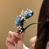 Horquilla de Gypsophila Accesorios para el Cabello para la Fiesta de Cena de Liu Yifei Atmósfera Súper de Hada Flor Artificial Pin Lateral Flor para la Cabeza del Vestido