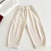 Valle del Viento 2026 Invierno Nuevo Estilo Coreano de Moda Pantalones Casuales de Felpa para Niños Versátiles Pantalones Largos de Pana para Niños