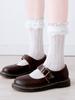 Calcetines de Media Caña para Mujer Lolita de Estilo Japonés de Encaje Fino de Primavera Love Lace en Bolsa de Nailon