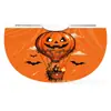Capa Morada de Halloween Hecha a Medida de Fábrica con Diseños Impresos de Calabaza y Fantasma, Capa Infantil con Tela de Araña para Atar