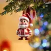 Transfronterizo Nuevo Producto Acrílico 2D Creativo Papá Noel Atmósfera Festiva Decoración Árbol de Navidad Colgante
