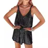 Amazon Vestido Sexy de Tirantes Finos con Lentejuelas para Mujer, Estilo Deseo, Suelto, Cuello en V, para Discoteca, Chica Caliente