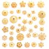 Accesorios de joyería de aleación DIY pétalos huecos soporte de flores cuentas espaciadoras para pulsera cuentas de posicionamiento material de capullo de flor V149