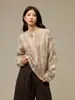 Suéter de mohair moda europeia e americana para mulheres, tricô com estampa de leopardo, nova coleção de início de outono, suéter retrô de corte solto, grosso