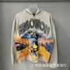 Sudadera con Capucha y Cremallera para Hombre y Mujer, Marca de Tendencia Estampada Transfronteriza, con Letras Estampadas de Pedrería