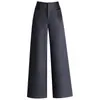 Pantalones de lana de pierna ancha, modernos y elegantes, para mujer, corte holgado, nueva colección otoño/invierno 2026, tiro alto, pierna recta, pantalones casual versátiles