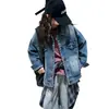 Jaqueta jeans feminina, nova coleção primavera/outono 2026, top de outono casual e soltinho, estilo doce e descolado para meninas
