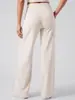 Pantalones de yoga de pierna ancha con cordón y cintura alta transfronterizos para mujer, holgados y adelgazantes, con bolsillos laterales